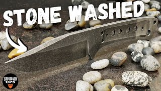 How To Stone Wash A Knife  Full Guide  Knife Making Tips [upl. by Leahcimauhsoj]