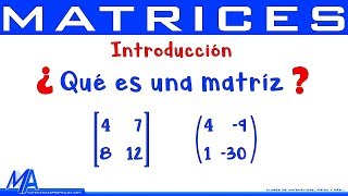 Matrices Introducción  Conceptos básicos [upl. by Atined]