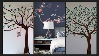 Wall art tree design ideas  Top Trendy wall art tree designs [upl. by Annaer]