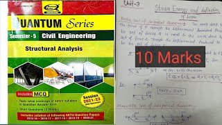 Unit 3 Part 2Castiglianos First theoremAktu 5th Semester Civil Engg Structure analysis [upl. by Abran]