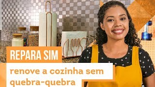 Como mudar a cozinha com pastilhas autoadesivas  dica da Paloma Cipriano  CASA DE VERDADE [upl. by Waldman944]