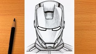 How to Draw Iron Man step by step  Iron Man drawing easy  easy tutorial [upl. by Kcirtapnaes]