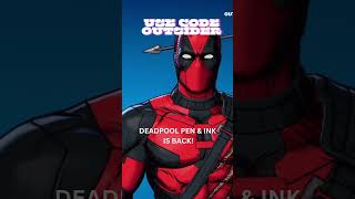 NEW DEADPOOL PEN amp INK SKIN BACK FORTNITE ITEMSHOP SHORTS FORTNITE FORTNITECLIPS MARVEL MCU [upl. by Tobe311]