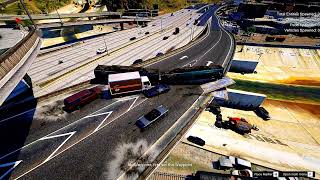 GTA V NPCs driving off an overpass 🤣 [upl. by Lehcir]