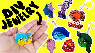 Inside Out 2 DIY Shrinky Dink Jewelry Fun Crafts for Kids [upl. by Reichel]