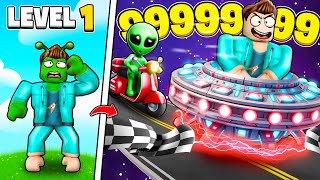 BECOMING THE FASTEST ALIEN IN ROBLOX ALIEN RACE CLICKER👽👽 [upl. by Sumetra]