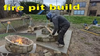 garden fire pit build [upl. by Anoved]