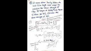 Numerical example on Vane Shear Test [upl. by Gage576]