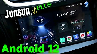 Junsun V1 Plus Android 12 Headunit  Bilradio med Wireless Android Auto og Apple Carplay [upl. by Suez]