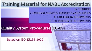 QSP 0609 based on ISO 151892022 for NABL Accreditation [upl. by Hterrag]