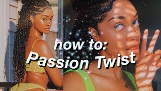 How To EASY Passion Twist Tutorial on Natural Hair  Step by Step  Beginner Friendly  Bri Hall [upl. by Anaimad]