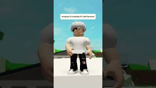 EVERYONE WAS MEAN TO HIM TODAY😭😭 roblox shorts brookhaven sad [upl. by Sug]