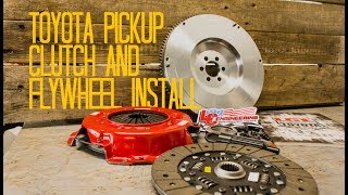 Toyota Pickup Flywheel and Clutch Install [upl. by Dolloff235]