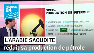 LArabie saoudite réduit sa production de pétrole pour stimuler les cours du brut • FRANCE 24 [upl. by Antonietta400]