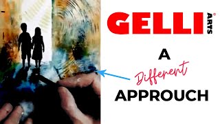 Gelli Printing a different approach [upl. by Thomasa]