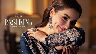 Asim Jofa Pashmina Winter Collection 2024  Asim Jofa Unstitched Winter Collection Ft Hania amir [upl. by Buckden]