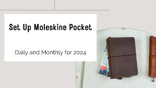 Set Up Moleskine Pocket Daily Planner for Next Year moleskinepocket [upl. by Metts]