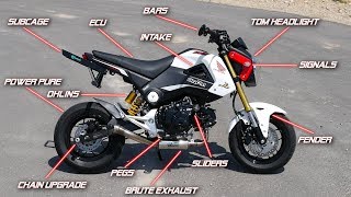 This is EVERYTHING Ive done to my Honda Grom  3 Years of Mods [upl. by Paddy411]