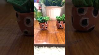 Mini plant pot 🪴 clay art idea  trending art shorts clayart minipot claycraft ✨🍃 [upl. by Julia206]