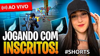 JOGANDO COM INSCRITOS 💜🔥 FREE FIRE AO VIVO 🔴🔥 shortsfeed shortslive shorts [upl. by Aizitel]