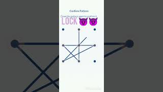 LOCK🔒🔒Trending Pattern Lock 2024 ShortsyoutubshortsPattern [upl. by Sorips577]