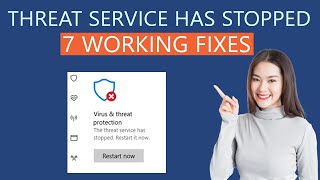 How to Fix Threat Service has Stopped  Restart it now [upl. by Evangelin196]