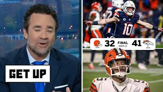 GET UP  quotBo Nix just locked up ROTYquot  Jeff Saturday reacts to Broncos Week 13 win vs Browns [upl. by Aicetel]