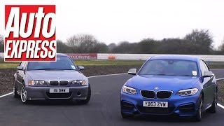 BMW M235i vs BMW M3 CSL on track [upl. by Knitter124]