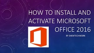 How to Install and Activate Microsoft Office 2016 100 working [upl. by Gorden44]