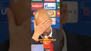 Pep Guardiolas Funny Language MixUp During Press Conference [upl. by Nirret]