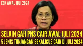 GAJI PNS AWAL JULI 2024 DAN 5 JENIS TUNJANGAN BERIRINGAN CAIR [upl. by Dode575]