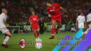 Milan vs Liverpool 2005 UEFA Champions League Final Greatest Football Comebacks [upl. by Unity564]