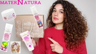 Proviamo LA BIO BEAUTY ROUTINE capelli RICCI di MATERNATURA [upl. by Ahsinra]