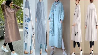 Casual Loose Long Sleeves Dress Designs For Girls New Casual Dress Designs Of 2024 [upl. by Crim]