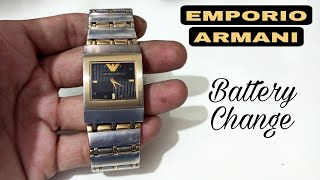 How To Change Battery EMPORIO ARMANI Watch  emporio armani watch battery replacement [upl. by Jelks291]