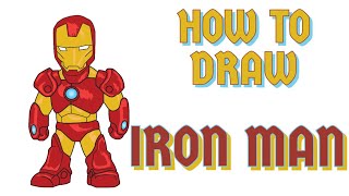 how to draw step by step iron man как просто нарисовать железного человека [upl. by Jason]