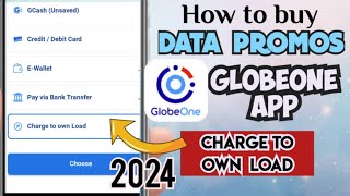 Globe One App 2024  How to buy data promos in Globe one and charge to own load  load balance [upl. by Erland836]