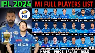 IPL 2024 Mumbai Indians Full Squad  MI Team Final Players List IPL 2024  MI Team 2024 [upl. by Belter]