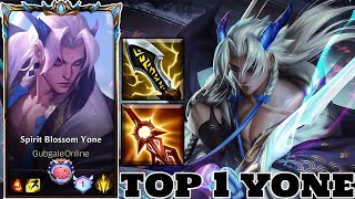 Wild Rift Yone  Top 1 Yone Gameplay Rank Grandmaster [upl. by Alitha877]