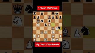 French Defense  My best checkmate chess [upl. by Namso]