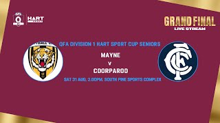 LIVE QFA Division 1 HART Sport Cup Seniors Grand Final  Mayne v Coorparoo [upl. by Crowns688]