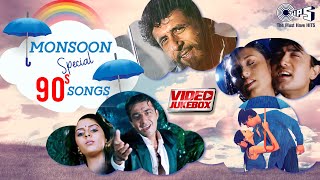 90s Monsoon Love Hits  Bollywood Monsoon Special Video Jukebox  Baarish 90s Songs  Barsaat Song [upl. by Ecilahs]