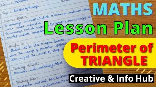 Maths Lesson Plan in English  Parameter of Triangle  Class 4 [upl. by Engis]