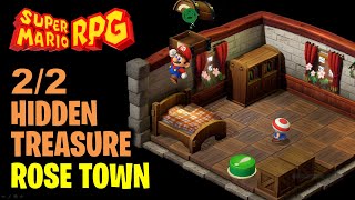 Rose Town All 2 Hidden Treasures Locations  Super Mario RPG [upl. by Felicio]