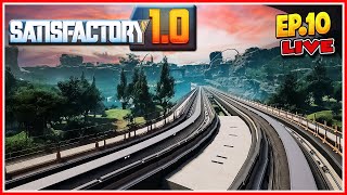 CONSTRUIESC O CALE FERATA NOUA MAI SMECHERA CA PRIMA  SATISFACTORY 10  EP 10 🔴 🅻🅸🆅🅴 [upl. by Reibaj]