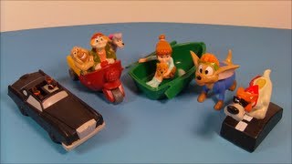 1996 DISNEYS OLIVER and COMPANY FULL SET OF 5 BURGER KING MOVIE COLLECTIBLES VIDEO REVIEW [upl. by Brendis]