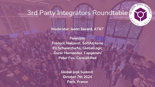 Global prpl Summit 2024  Third Party Integrator Roundtable [upl. by Tenn708]