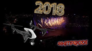 Vuurwerkshow DRONE Erasmusbrug Rotterdam 20172018 [upl. by Otrebogad]