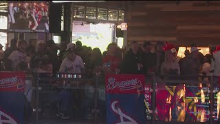 Atmosphere electric at The Battery Truist Park for Braves home opener [upl. by Isaac]