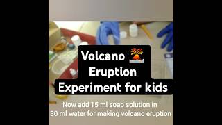 Volcano Eruption Science Experiment for kids at home Explained step by step [upl. by Gabrila]